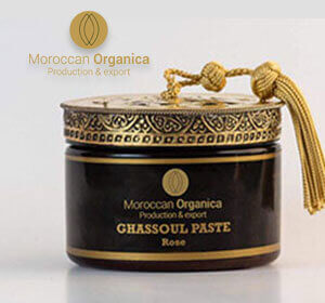 Moroccan Ghassoul clay paste with Rose